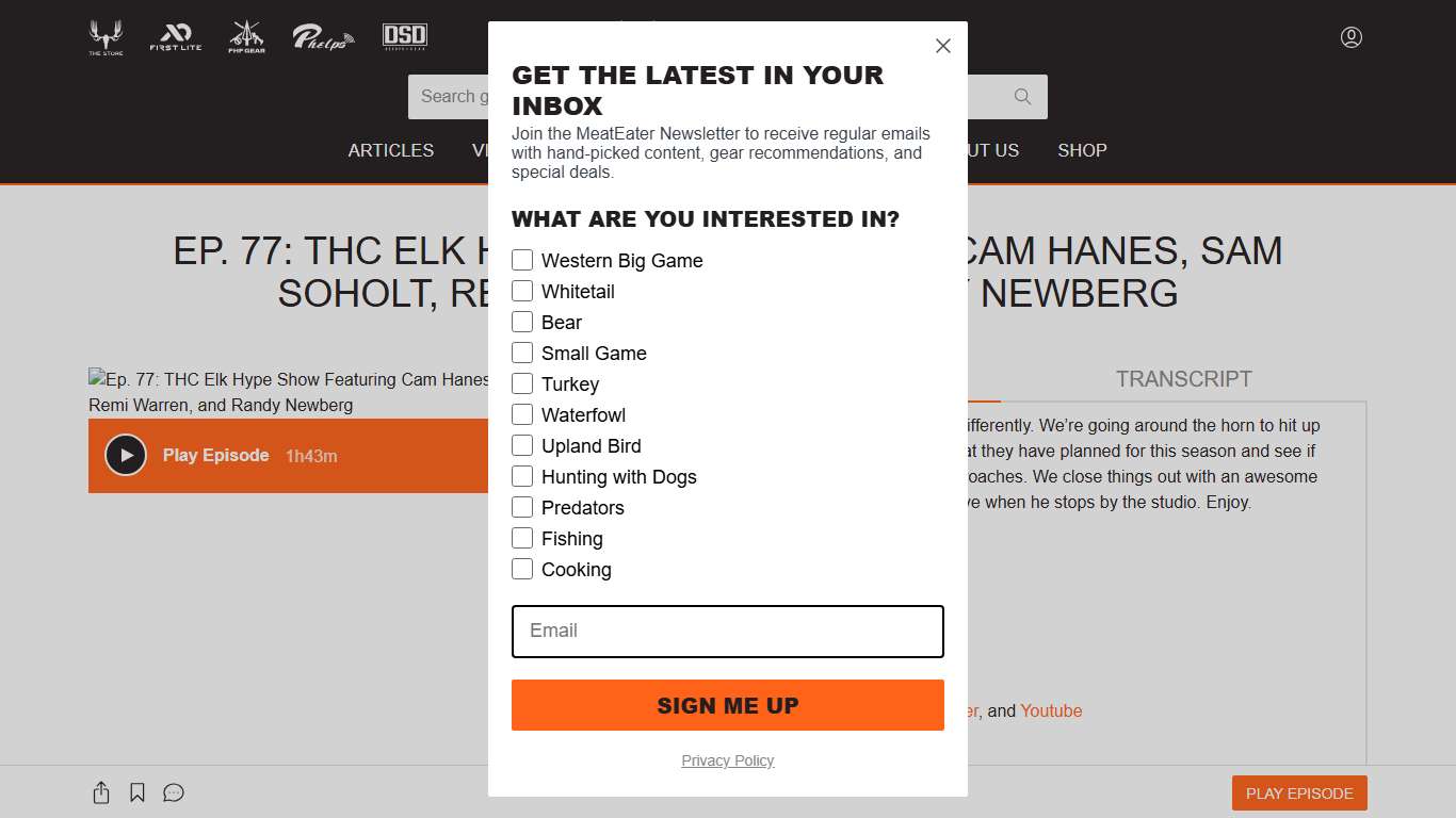 Ep. 77: THC Elk Hype Show Featuring Cam Hanes, Sam Soholt, Remi Warren, and Randy Newberg MeatEater Podcasts